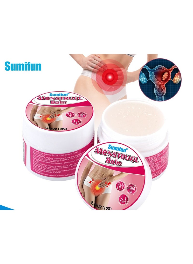 SumiFun Feminine Menstrual Care Cream, Herbal Formula, Topical Warming Massage Cream, Relieves Menstrual Cramps, Regulates Cold Uterus, Premenstrual Abdominal Care (10g)*2 - Image 1
